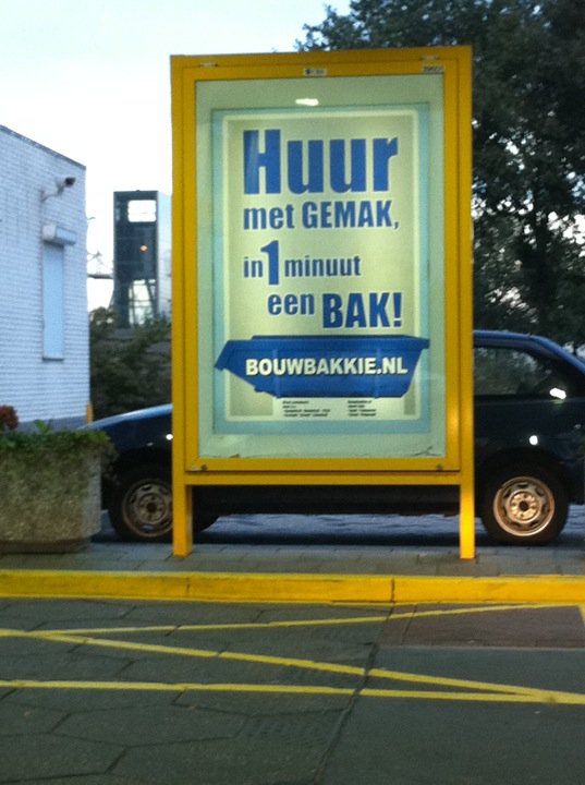 Bouwbakkie bij Shell